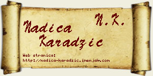 Nadica Karadžić vizit kartica
